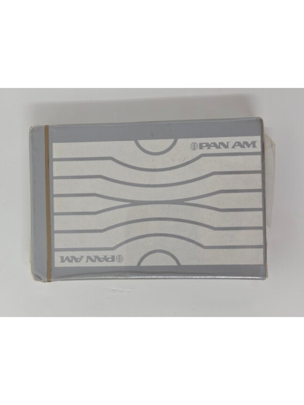Vintage Pan Am Airline Playing Cards Gray Geometric Design Sealed Deck Taiwan